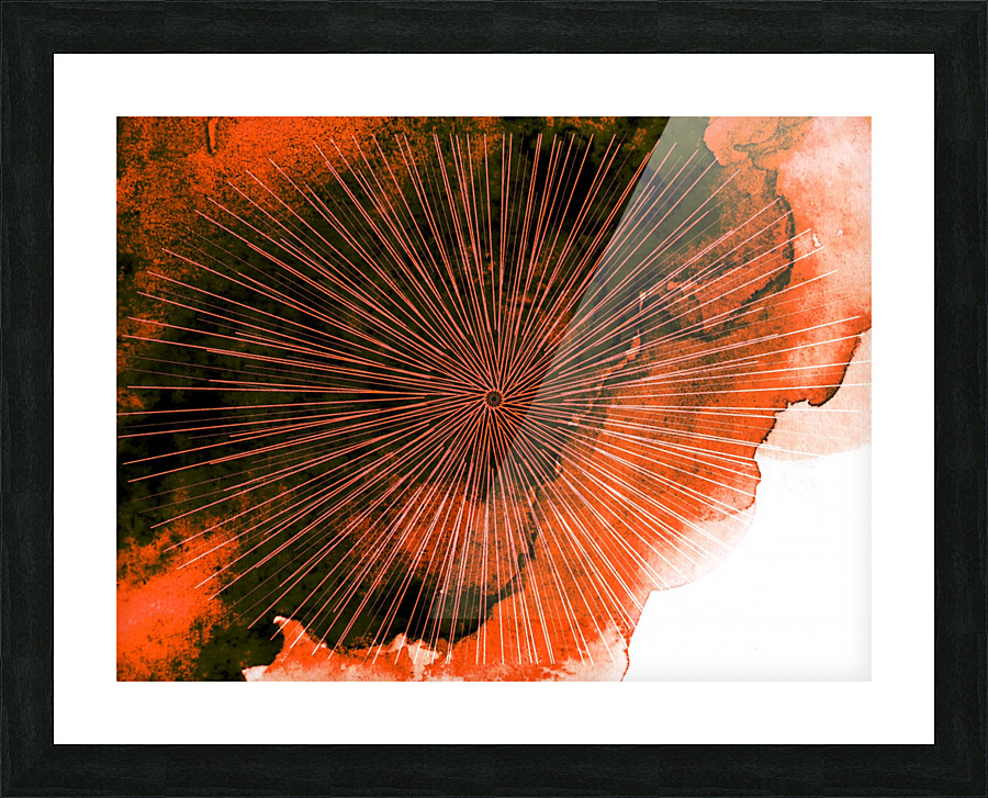 Red ink  Picture Frame print