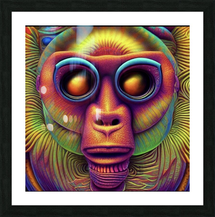 Monkey Dew  Picture Frame print
