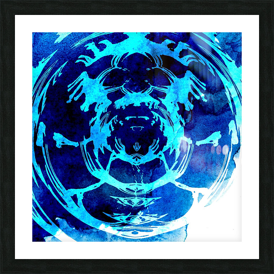 Blue Art Picture Frame print