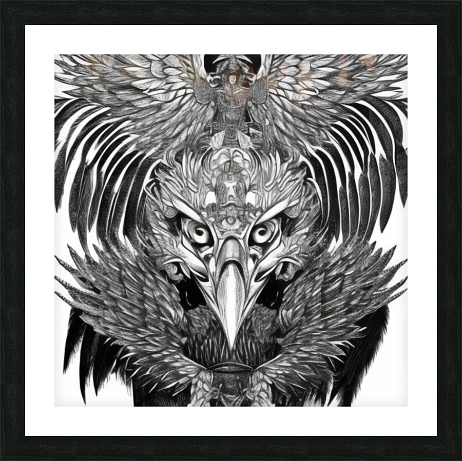 Eagle bnw  Picture Frame print