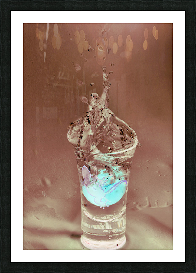 Splashing shooter Picture Frame print