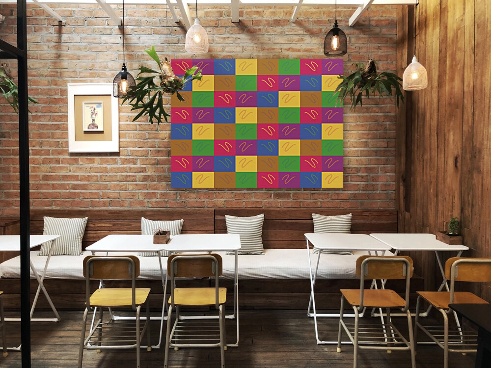 Multi color square  Reproduction