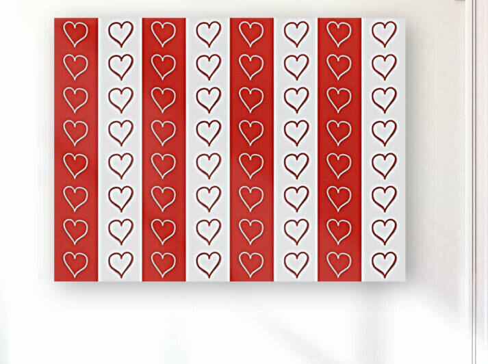 Hearts pattern Reproduction