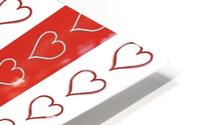 Hearts pattern HD Metal print