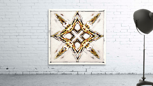 Fire Cross Cartoon Wall Preview