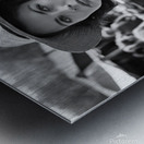 black and white portrait of a woman  Metal print