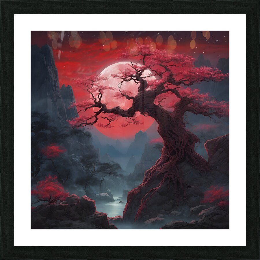 the ethereal beauty of a mystical landscape und Picture Frame print