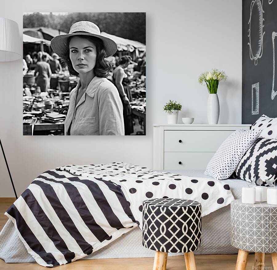 black and white portrait of a woman  Reproduction