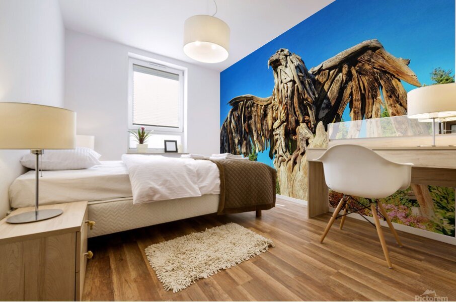Driftwood Eagle Mural print