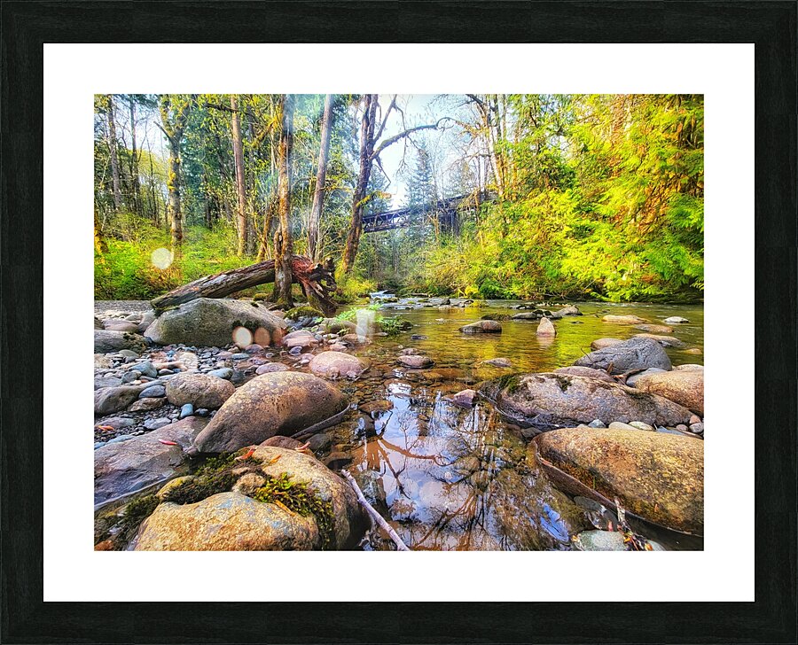 River Running under Trestle Picture Frame print