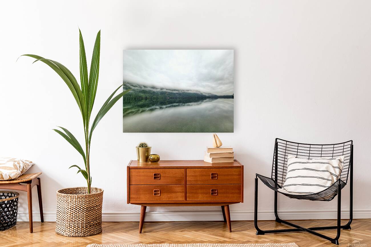 Cameron Lake Low Clouds Reproduction