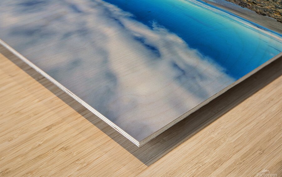 Beach walk out Wood print