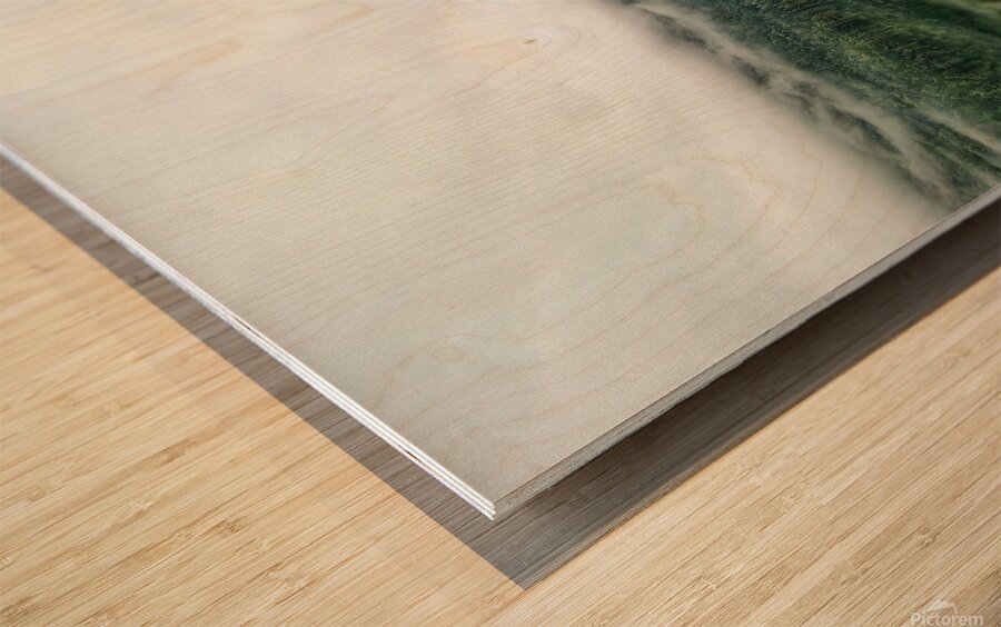 Cameron Lake Low Clouds Wood print