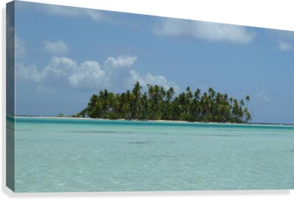 French Polynesia - Rangiroa Blue lagoon motu 1 Canvas Print