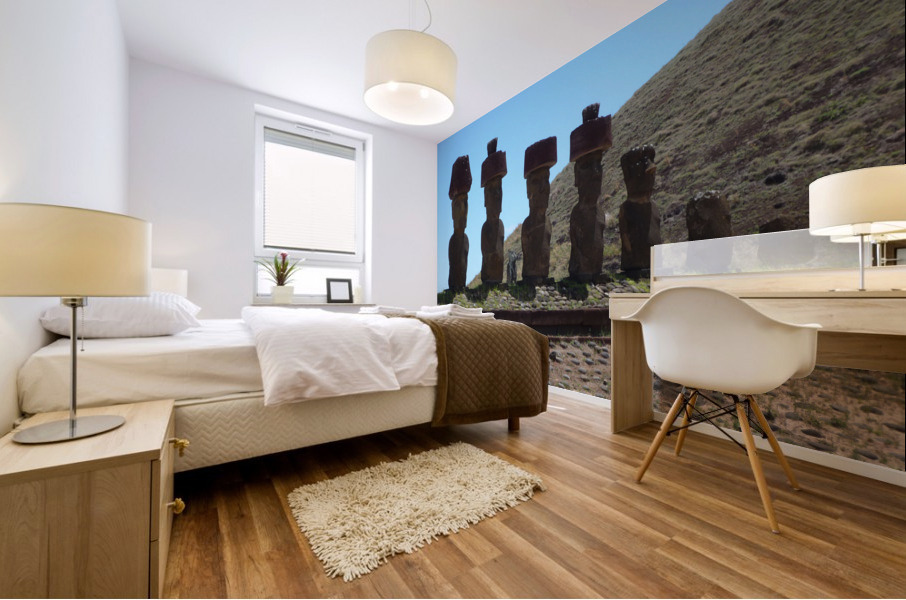 Easter Island - Moai Anakena front Mural print