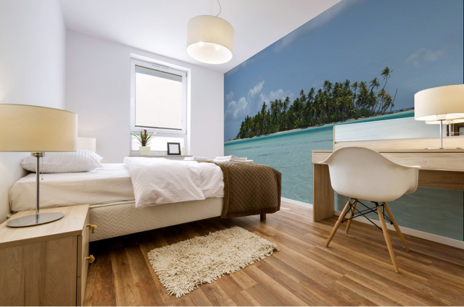 French Polynesia - Rangiroa Blue lagoon motu 1 Mural print