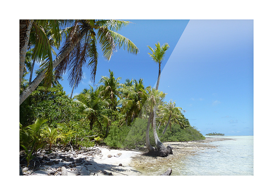 French Polynesia - Rangiroa Blue lagoon paradise 3 Picture Frame print