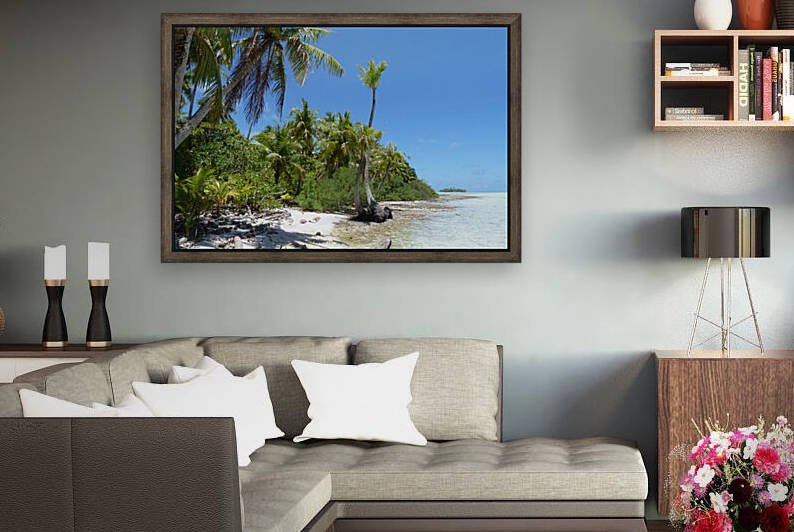 French Polynesia - Rangiroa Blue lagoon paradise 3 Reproduction