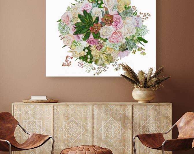 pinkbouquet8x10_edited 1 by Drip Drop Watercolors