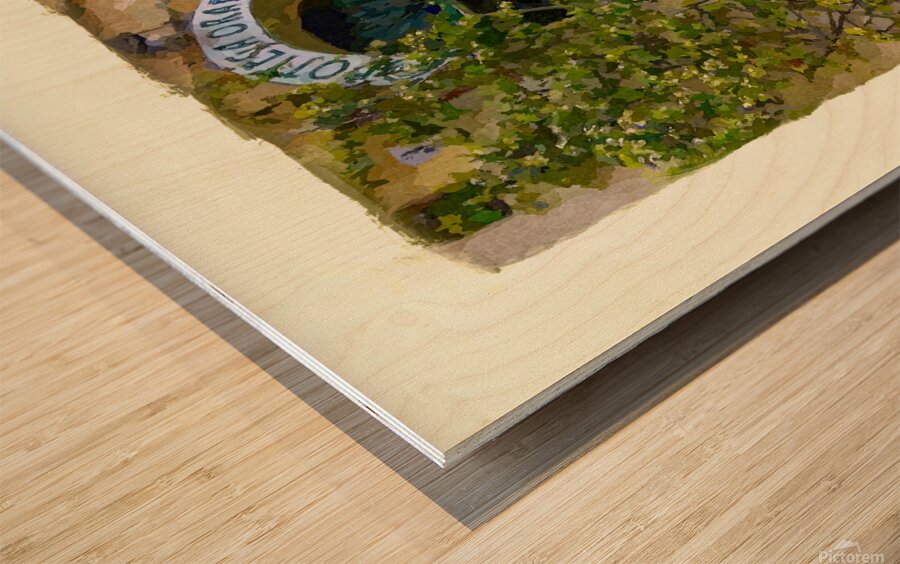 Artists sketching in Luca Wood print