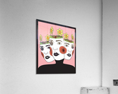faces in pink Acrylic Print
