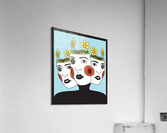 faces in blue Acrylic Print