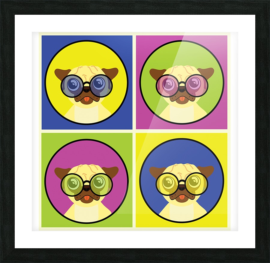 pugs Picture Frame print