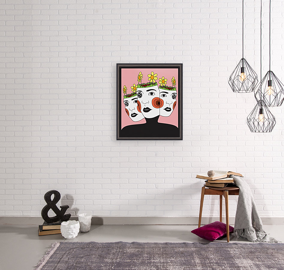 faces in pink Reproduction