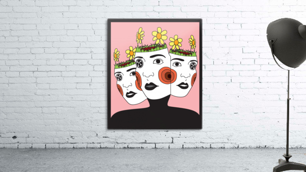 faces in pink Wall Preview