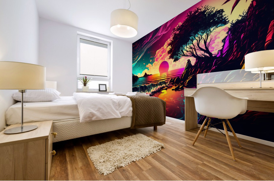 Tropical Sunrise Mural print