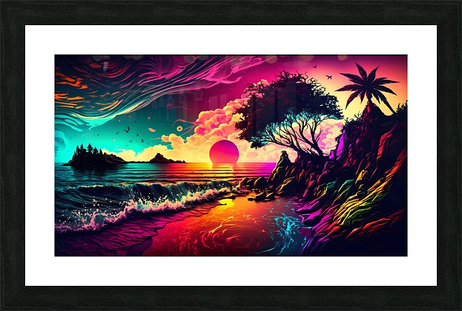 Tropical Sunrise Picture Frame print