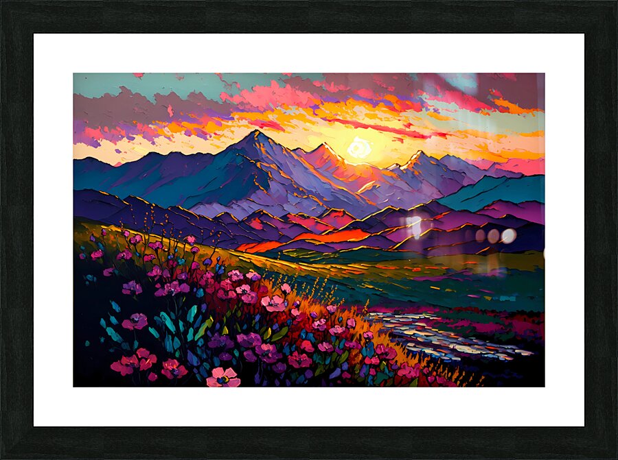 Over the Hills Picture Frame print