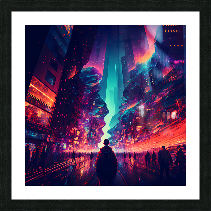 Lost in the Crowd Picture Frame print