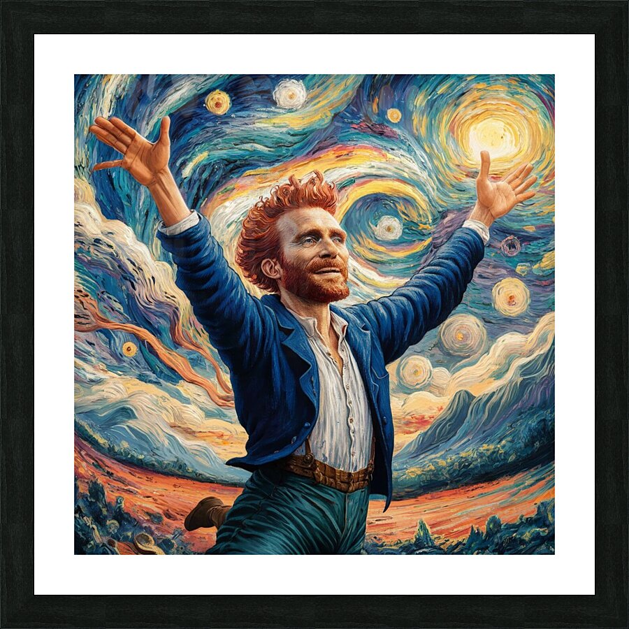  van gogh happy Picture Frame print