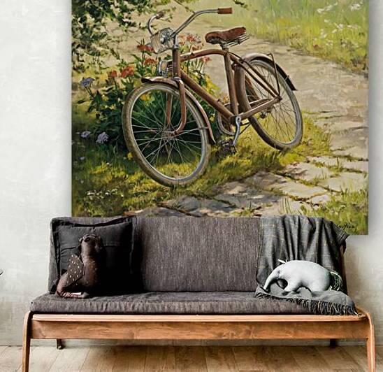 a stunning impressionist painting of a vintage wo by Allya