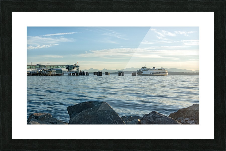 Ferry at Sunset Picture Frame print