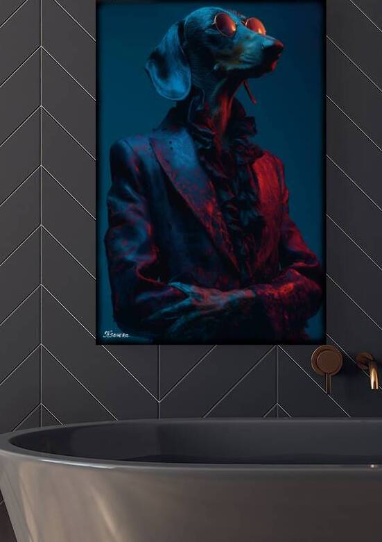 Portrait of a dog gentlemen FA 25 2x3  5 by Ksavera ART