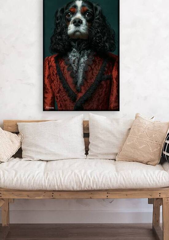 Portrait of a Spaniel gentleman FA 25 2x3  18 by Ksavera ART