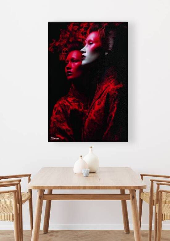 Geisha in red FA 25 2x3  25 by Ksavera ART