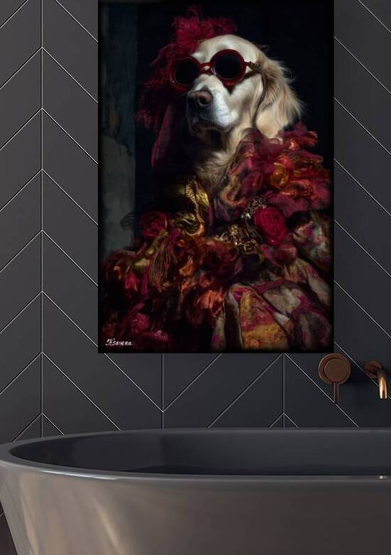 Portrait of dog FA 25 2x3  70 by Ksavera ART