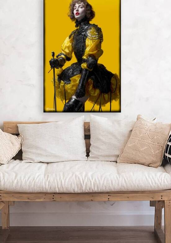 Lady knight in yellow FA 25 2x3  67 by Ksavera ART