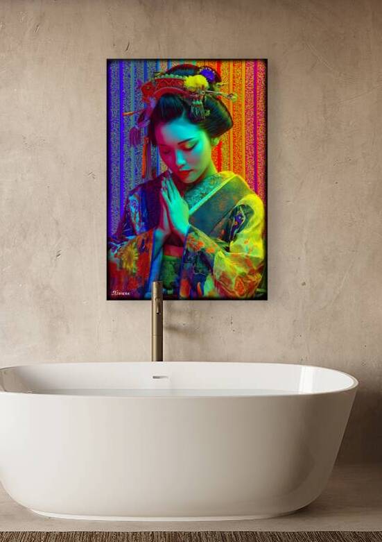Portrait of geisha FA 25 2x3  73 by Ksavera ART