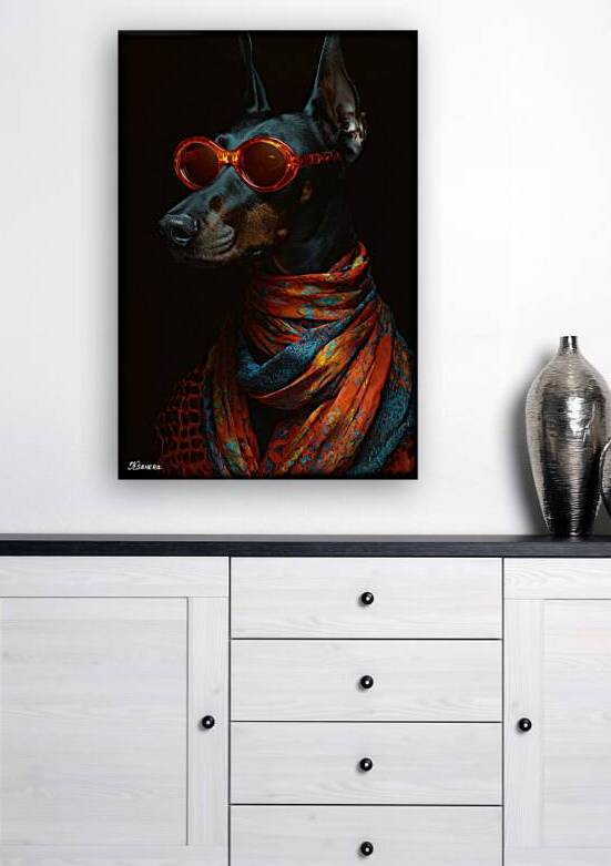 Portrait of doberman FA 25 2x3  83 by Ksavera ART