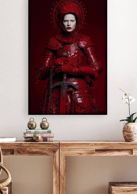Knight lady in red FA 25 2x3  136 by Ksavera ART
