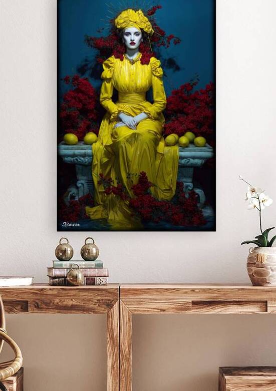 Lady in yellow FA 25 2x3  140 by Ksavera ART