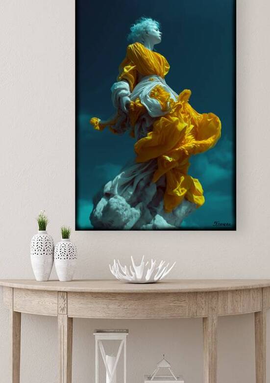 Lady in yellow saffron FA 25 2x3  162 by Ksavera ART