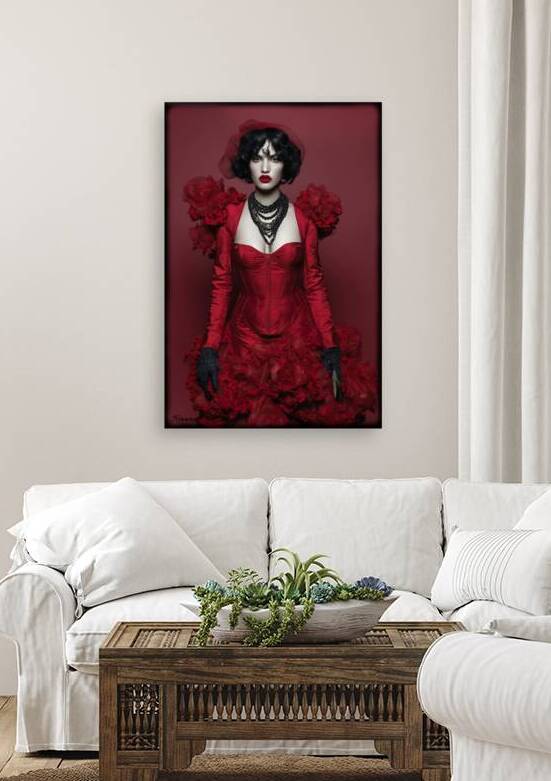 Lady in red FA 25 2x3  188 by Ksavera ART