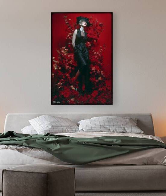 Glamour beauty with roses FA 25 2x3  184 by Ksavera ART