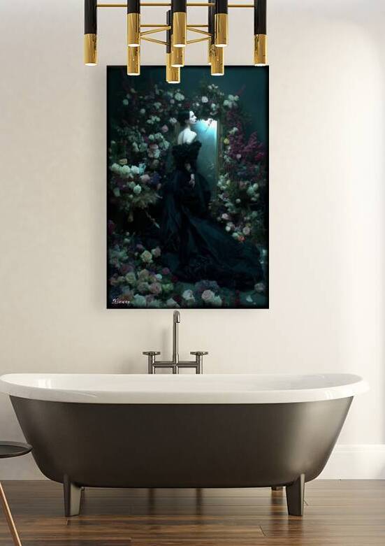 Lady in front of mirror FA 25 2x3  200 by Ksavera ART