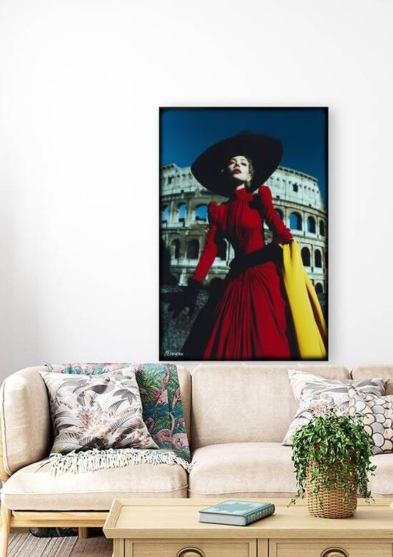 Lady in red in Rome FA 25 2x3  239 by Ksavera ART